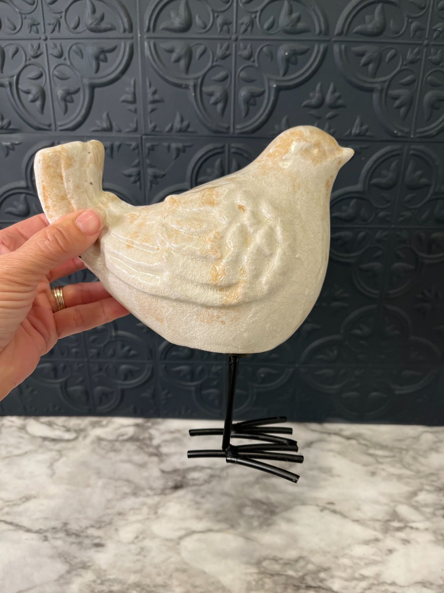 Cream Ceramic Bird