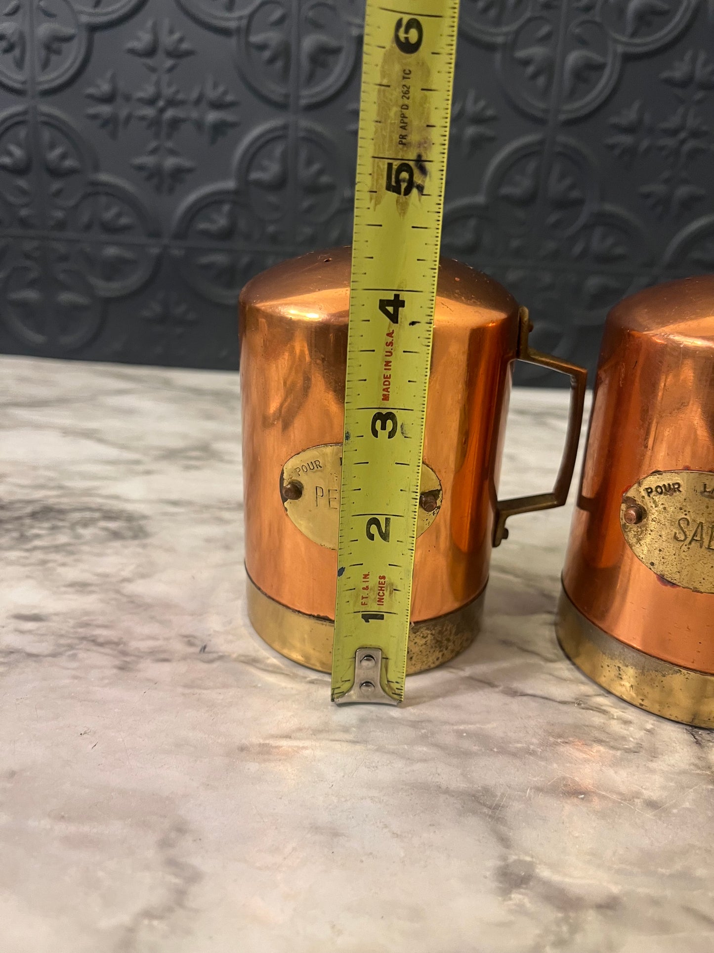 Pour Le Table Copper Salt and Pepper