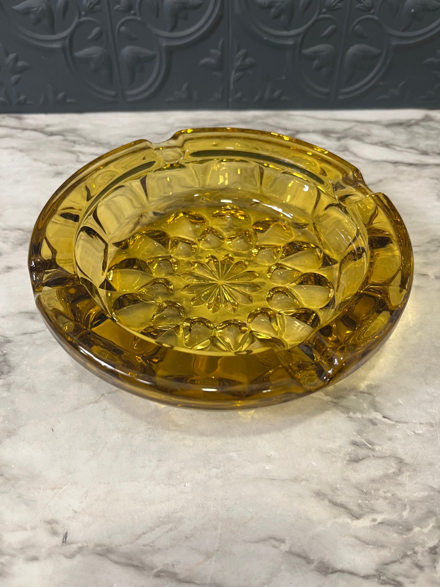 Anchor Hocking Amber Glass Ashtray