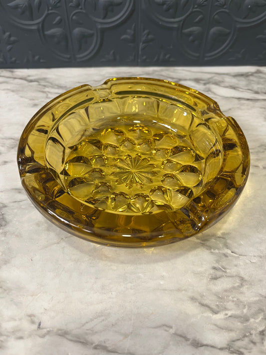 Anchor Hocking Amber Glass Ashtray