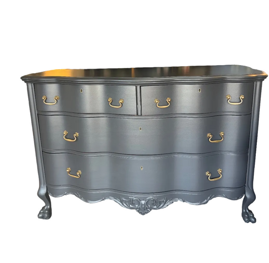 Soft Black Antique Dresser