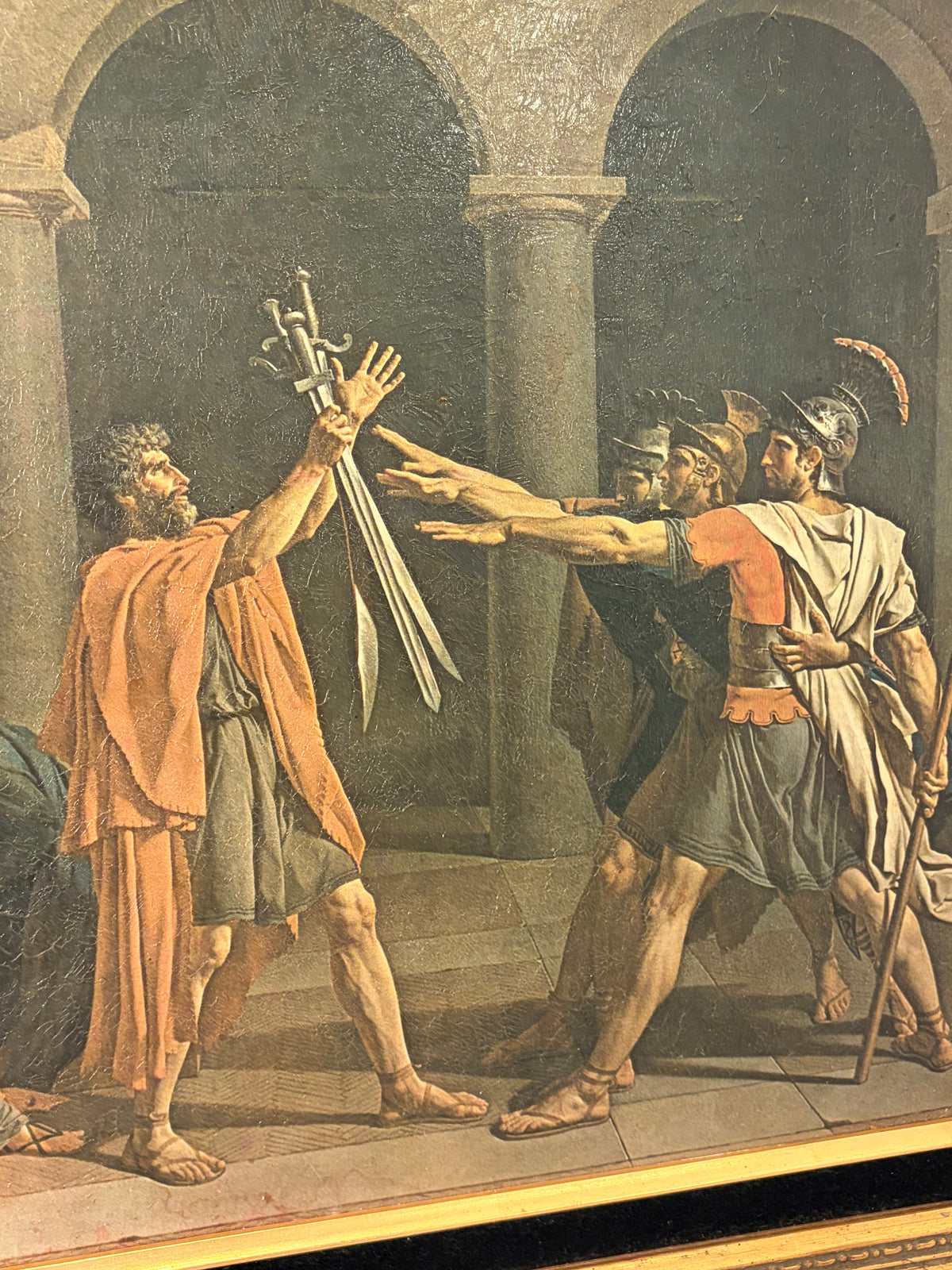 Oath of Horatii by Jacques-Louis David Framed