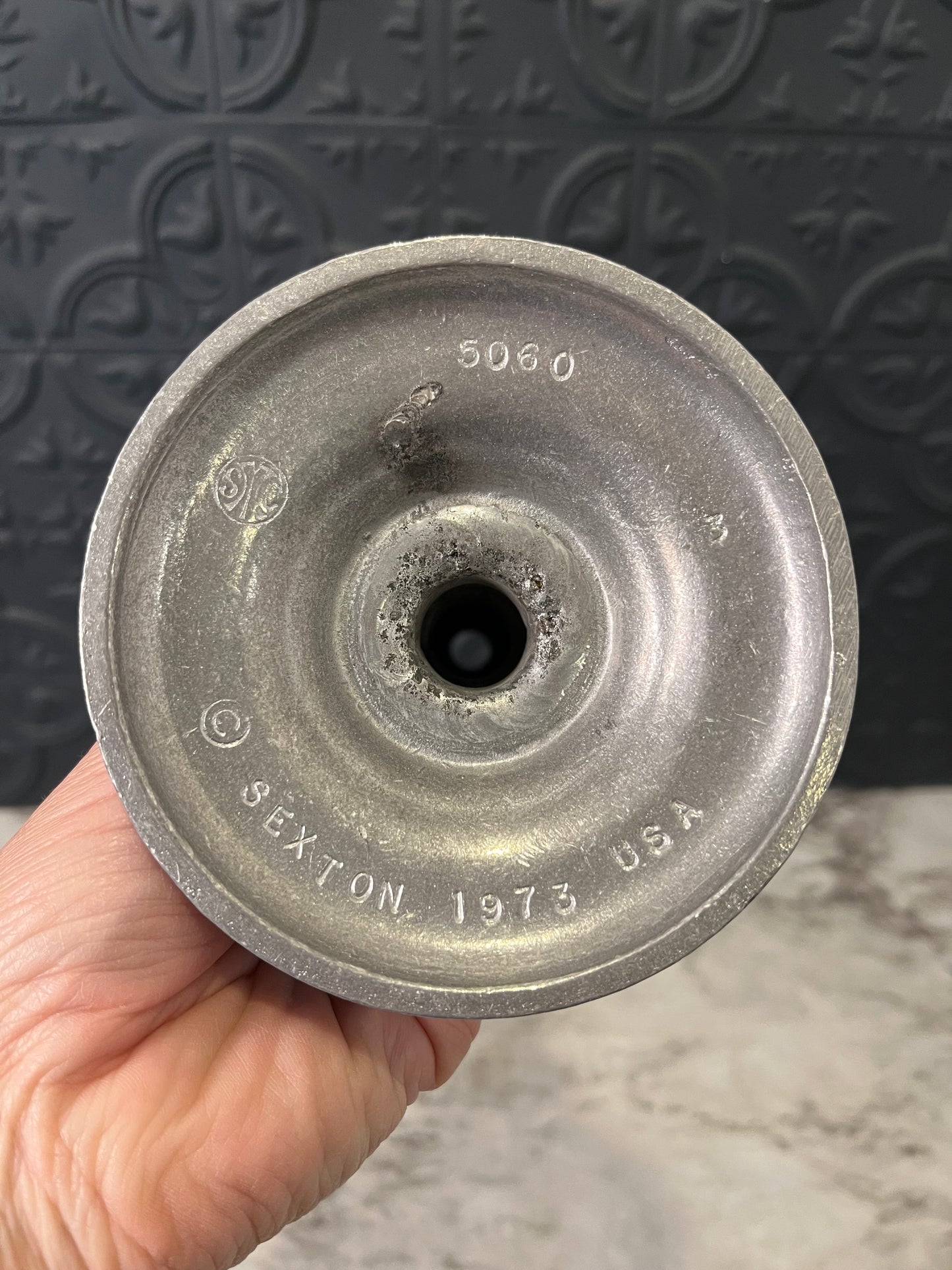 Sexton Pewter Candle Holder