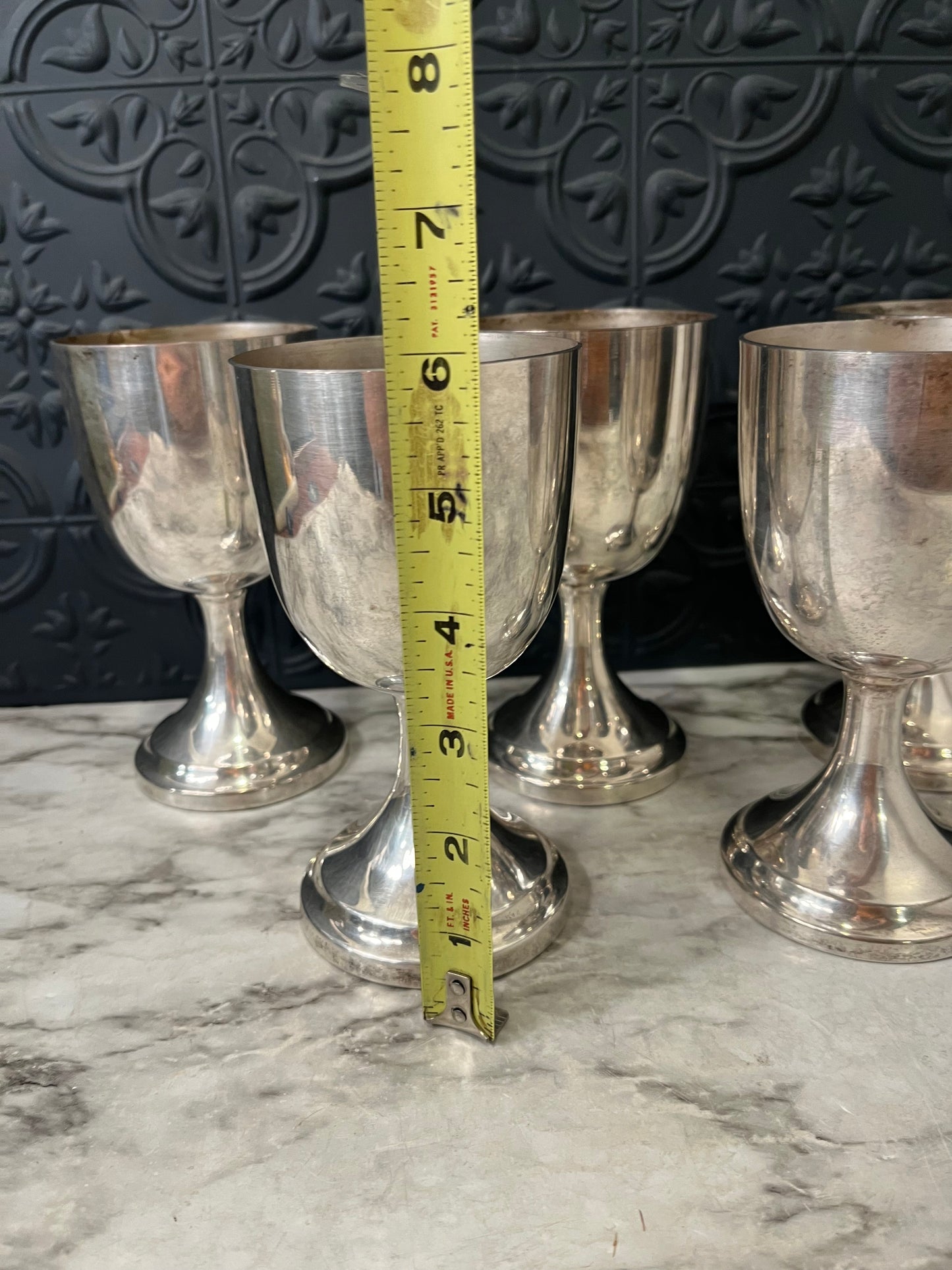 Silver plate Goblets set of 5