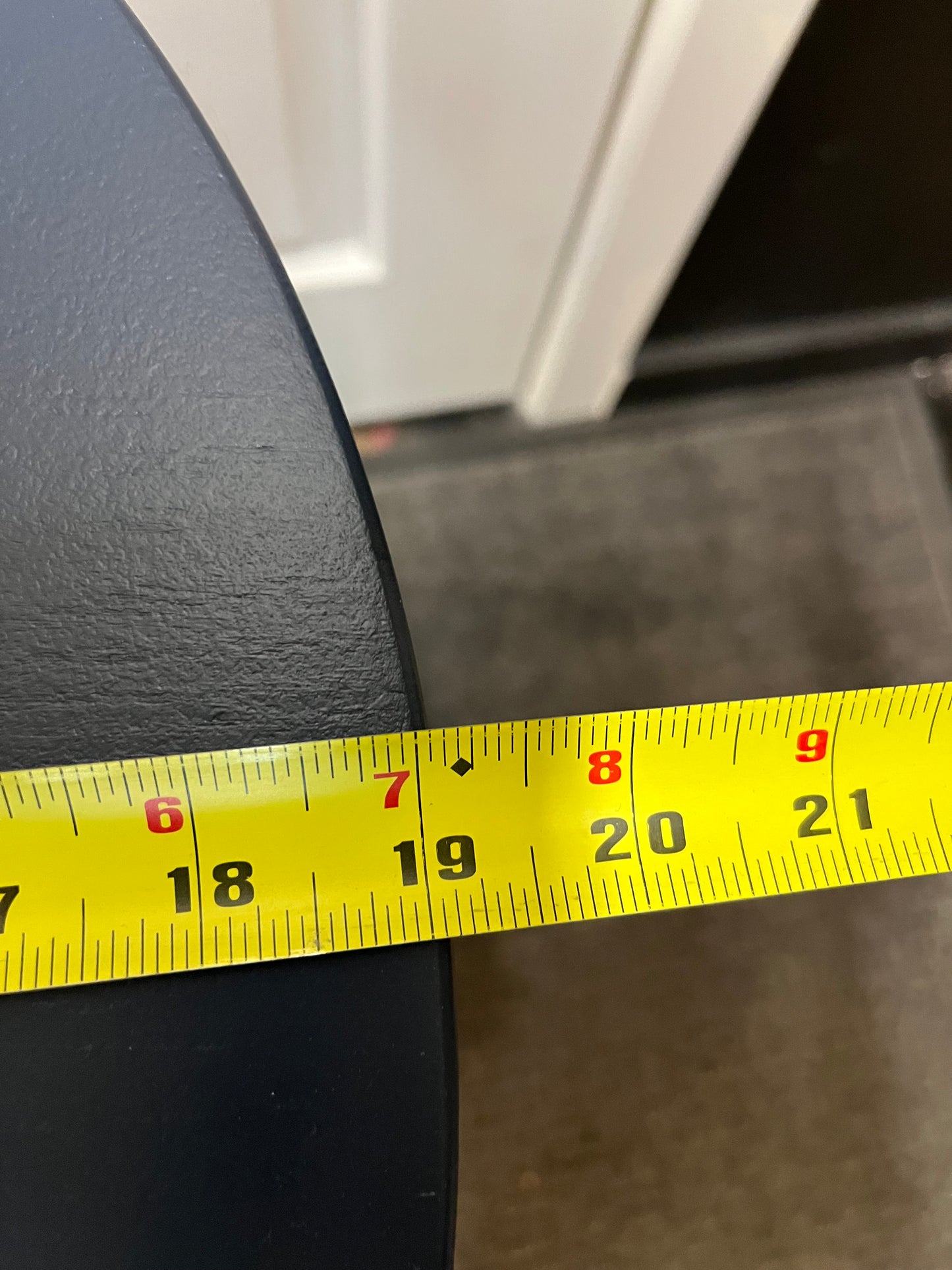 Round Pottery Barn Side Table Painted Inkwell