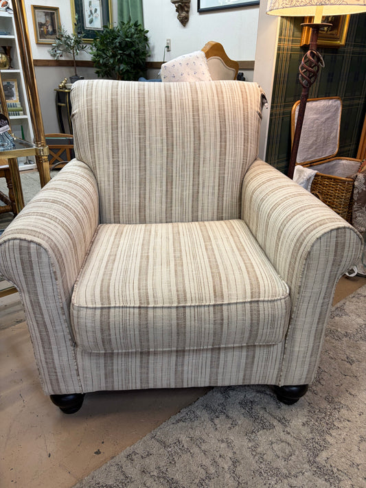 Ashley Tan and Cream Arm Chair
