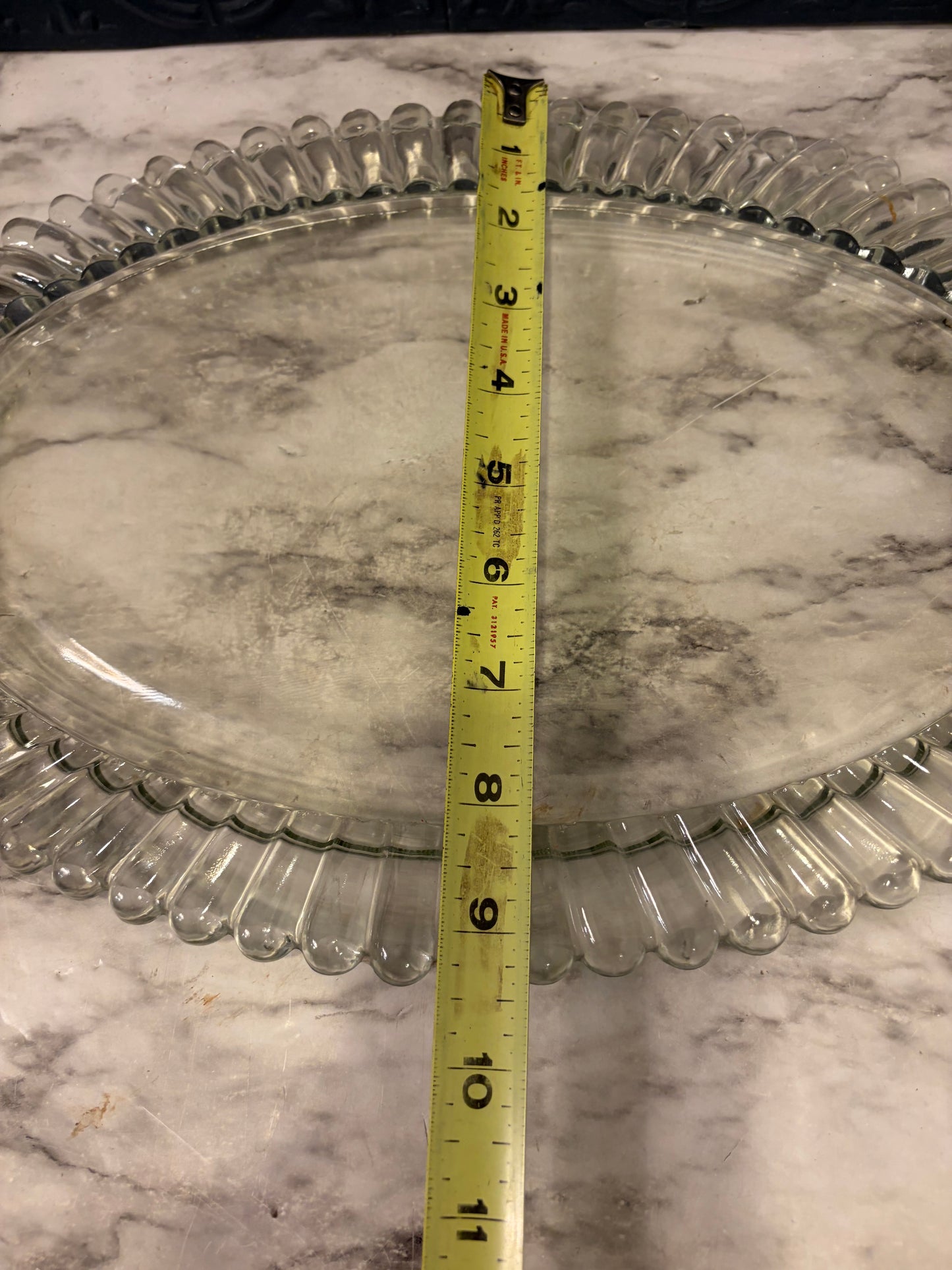 Oval Clear Glass Perfume Tray