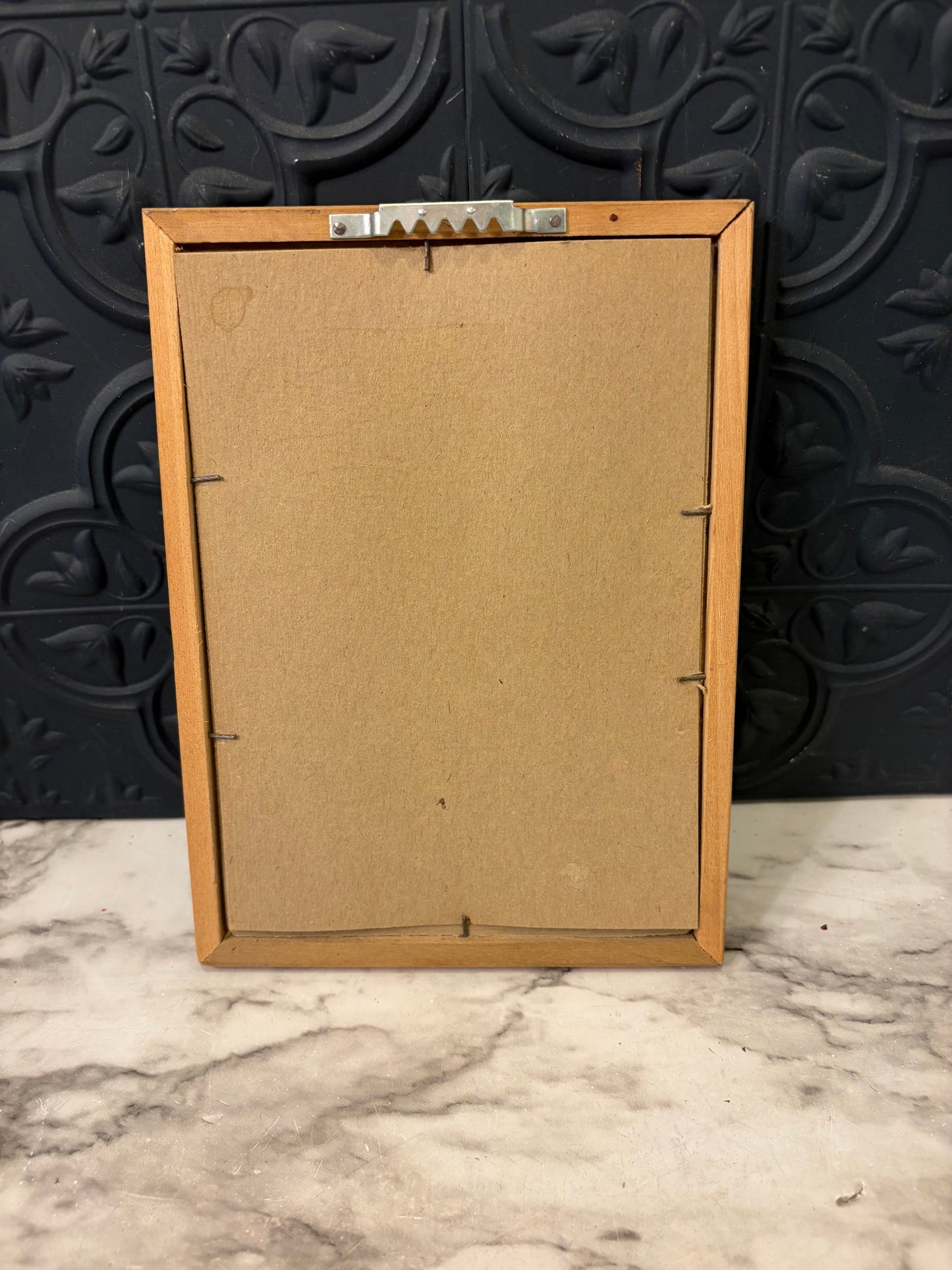 Faux Bamboo Frame with Pink floral
