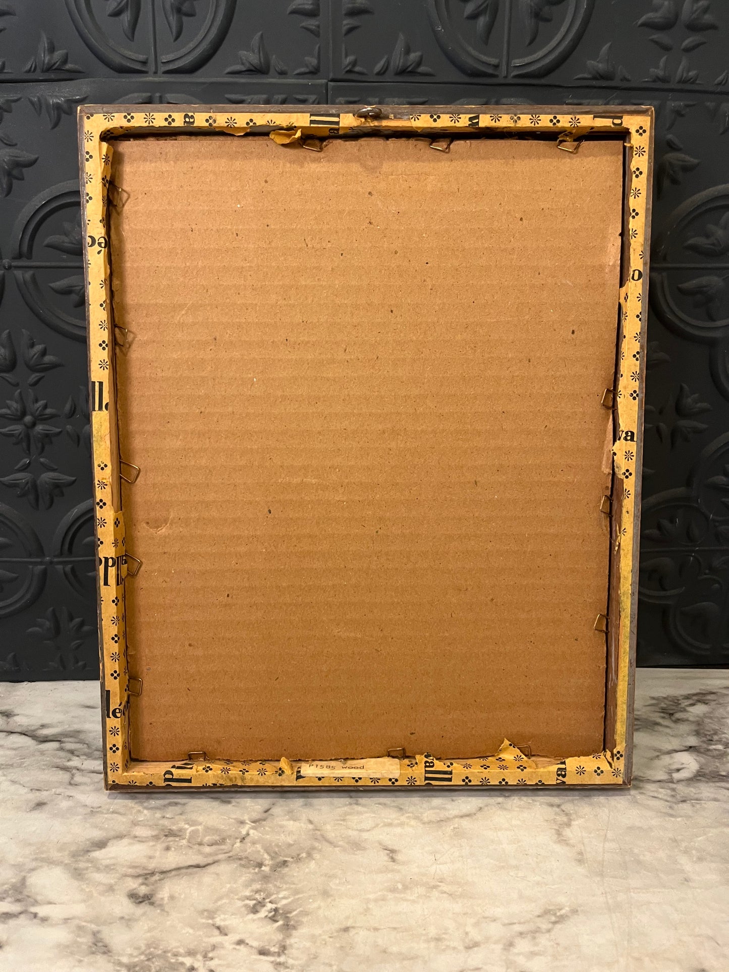 Vintage Print Bird Framed green,yellow,blue