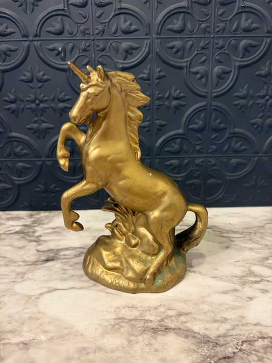 Gold Ceramic Unicorn