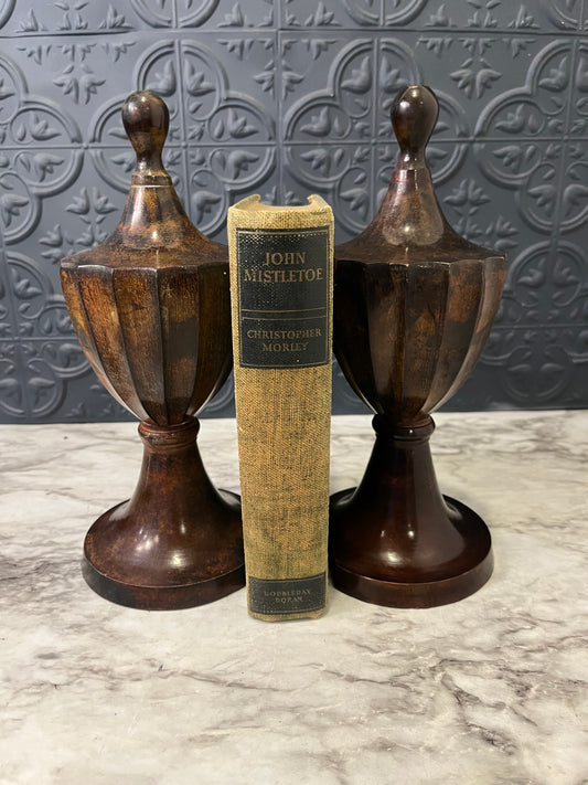 Brown Metal Finial bookends