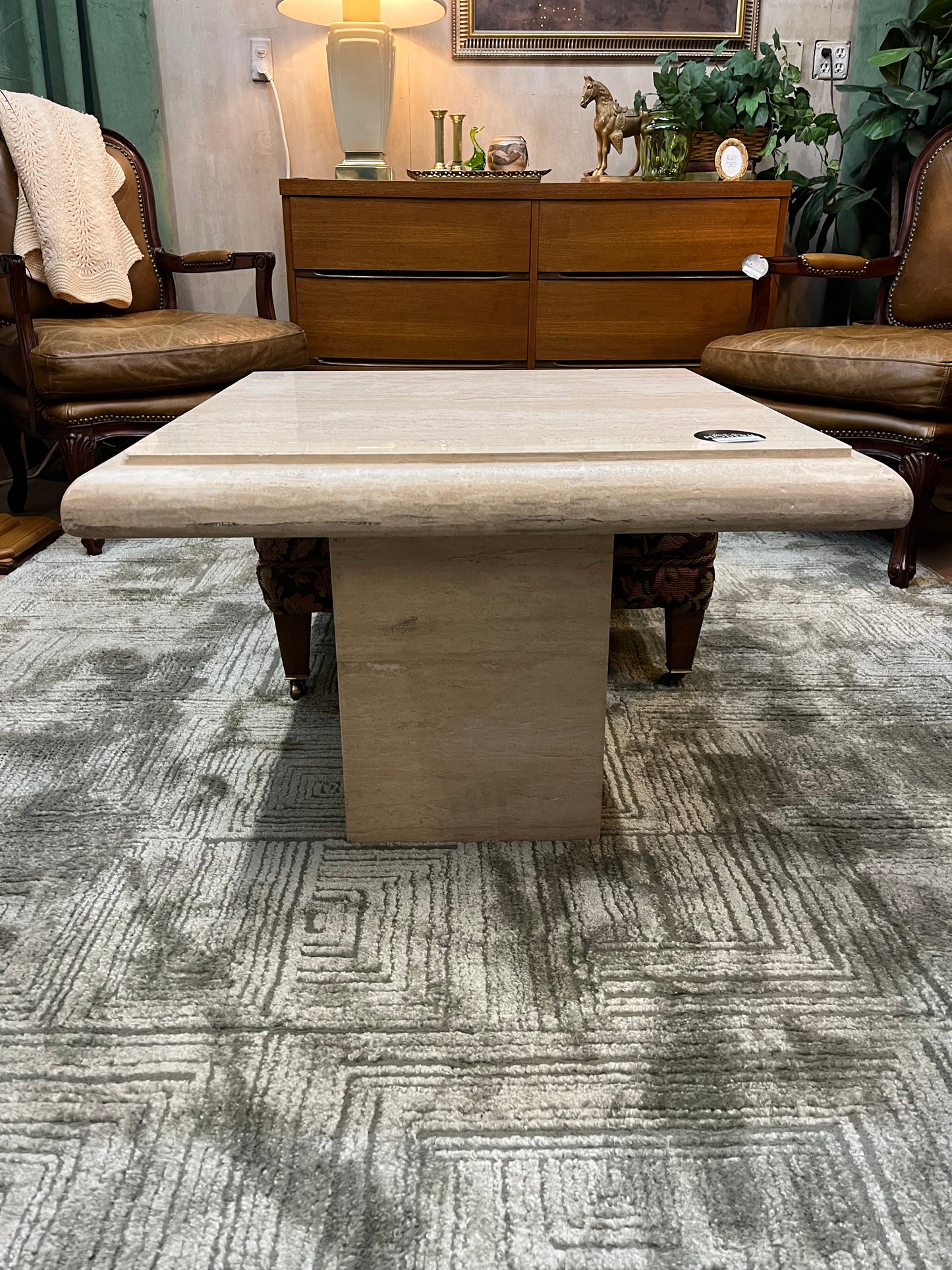 Travertine Square Coffee Table
