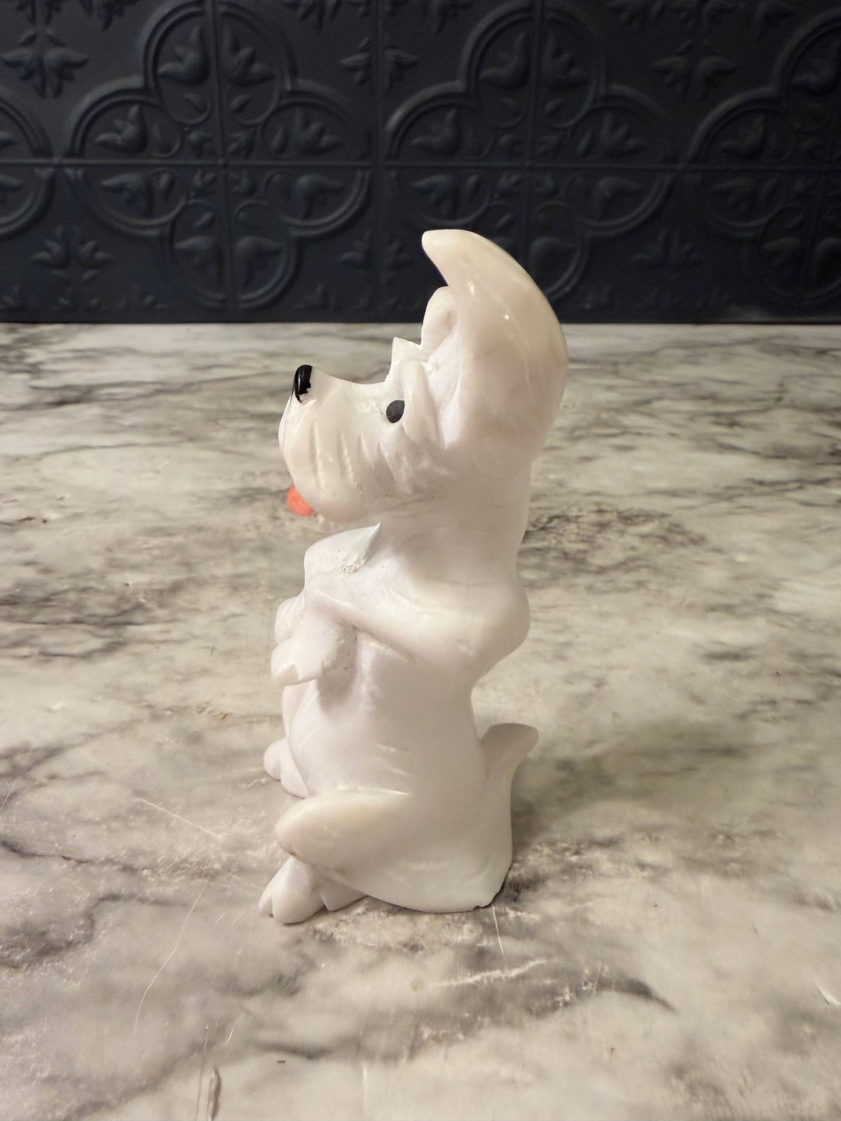 Alabaster Scotty Dog Up