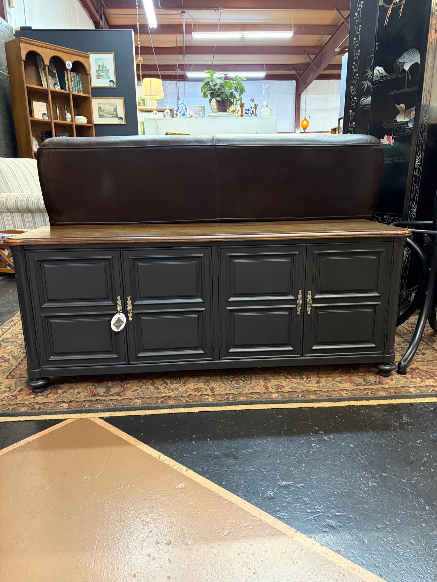 Vintage Wood Dark Painted Console