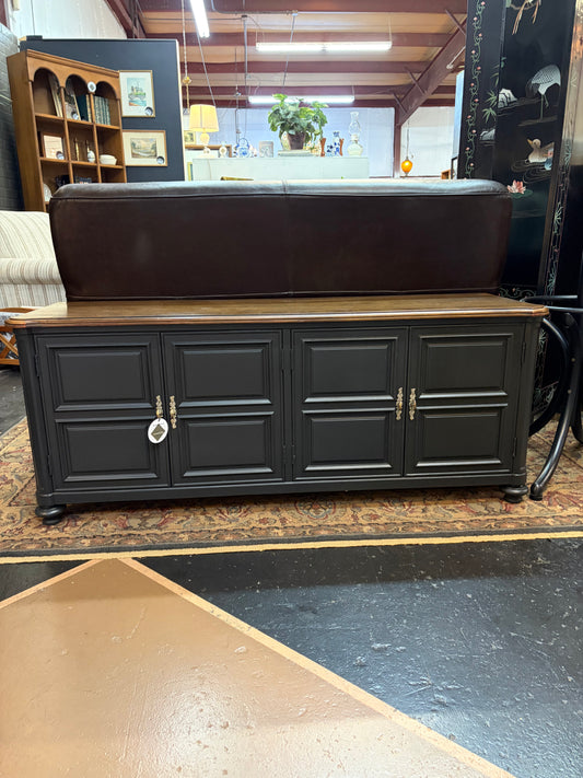 Vintage Wood Dark Painted Console