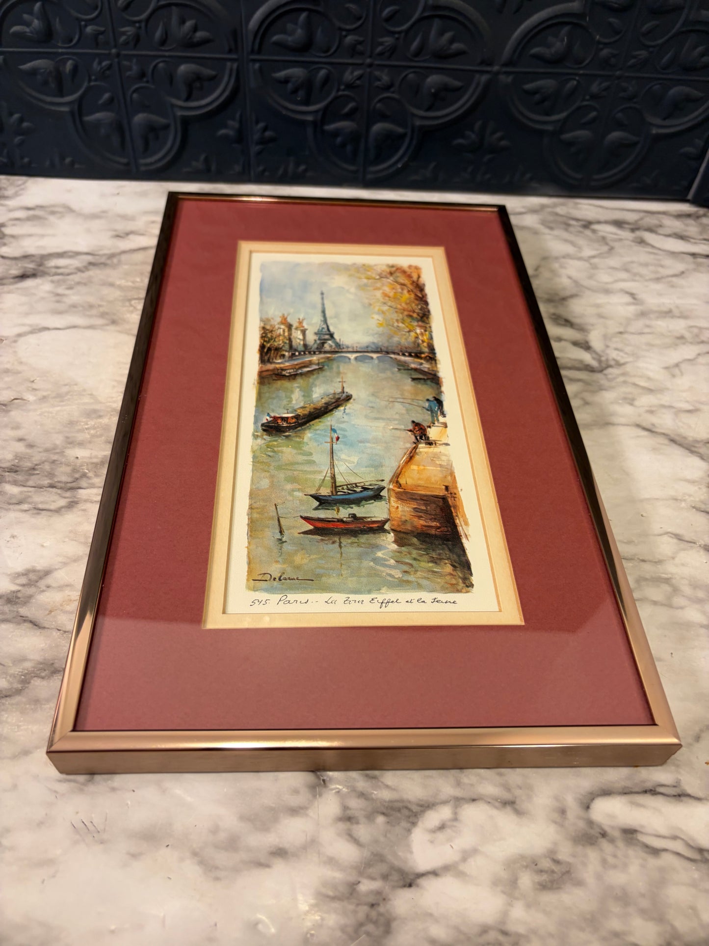 Paris - La Tour Eiffel et la Siene Framed Print
