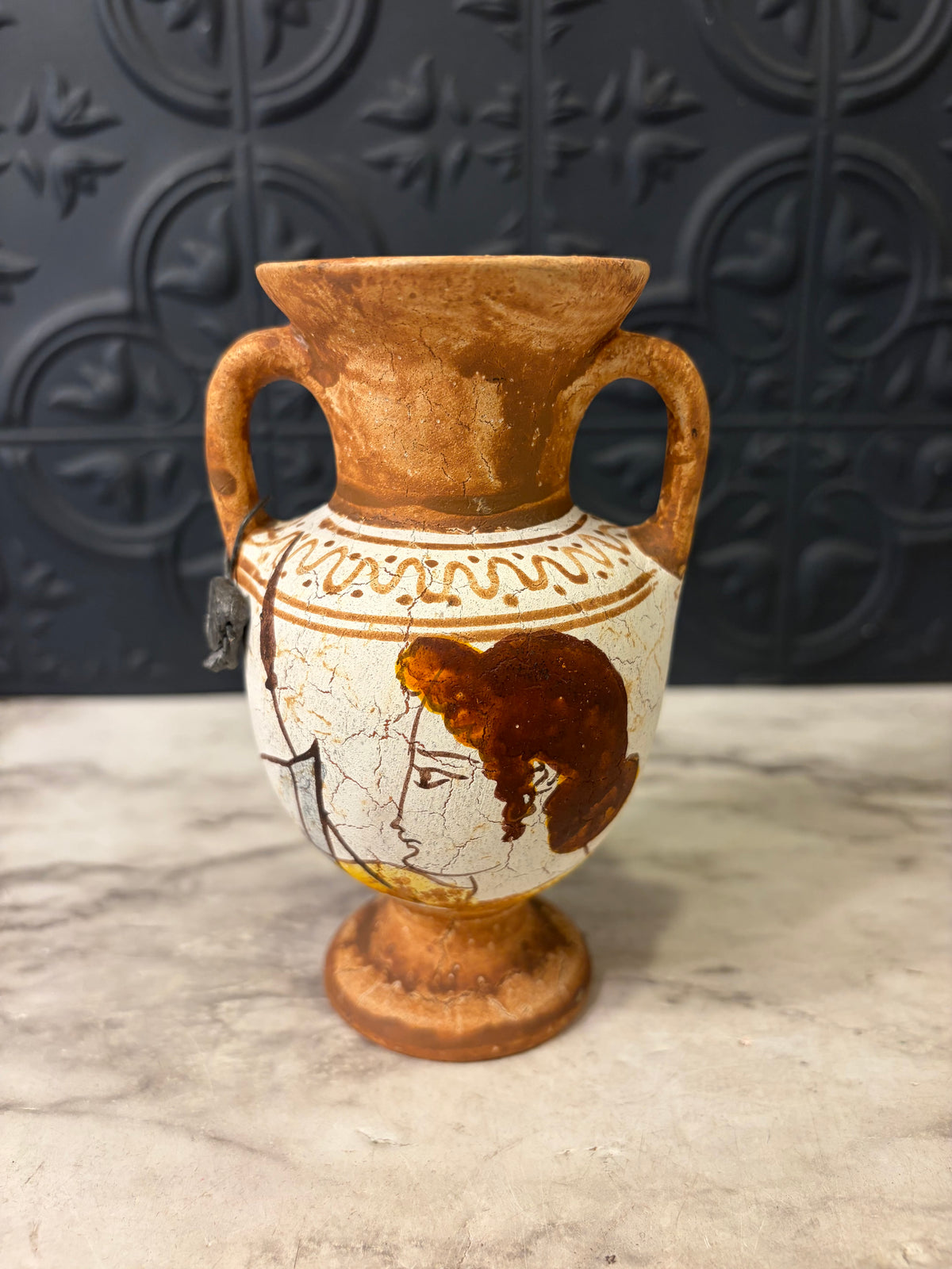Two Handled Greek Vase Replica 4.5" H