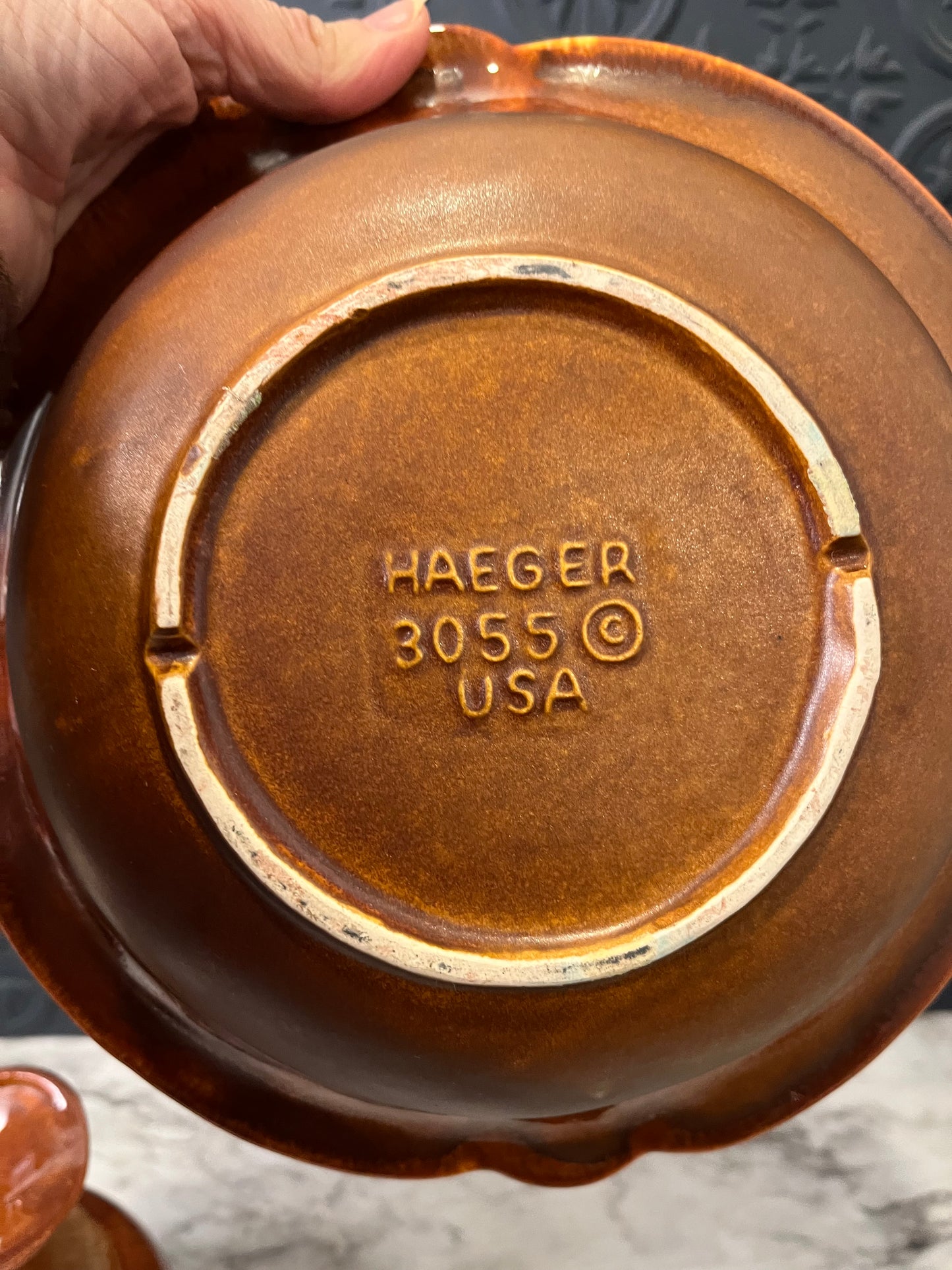 Haegar Rust Pitcher and Bowl