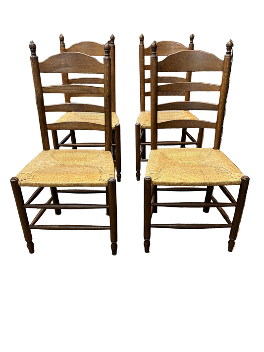 French Country Set of 4 Ladder Back Chairs