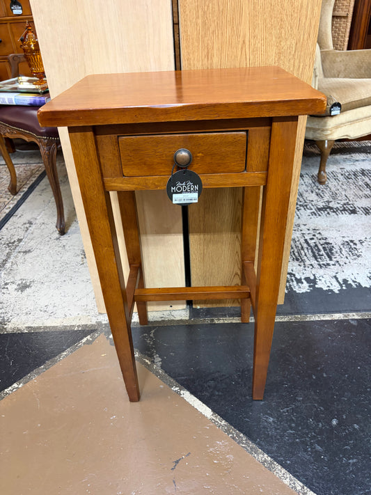 Small Wood Telephone Table with Drawer