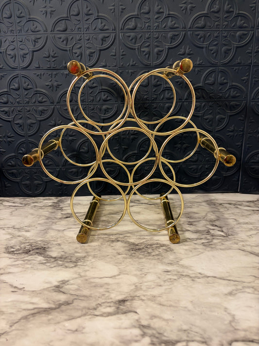 Brass Hexagon Bottle Holder
