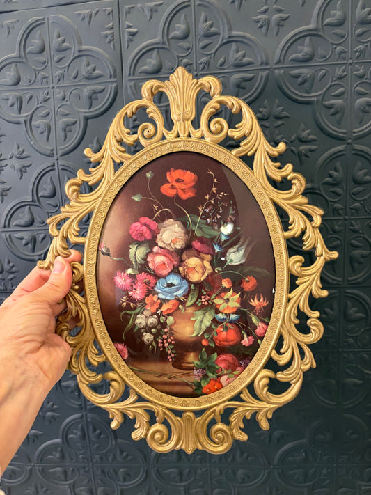 Bubble Glass Italian Metal Picture Red