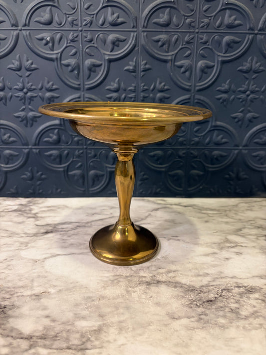 Gorham Brass Pedestal Compote Dish