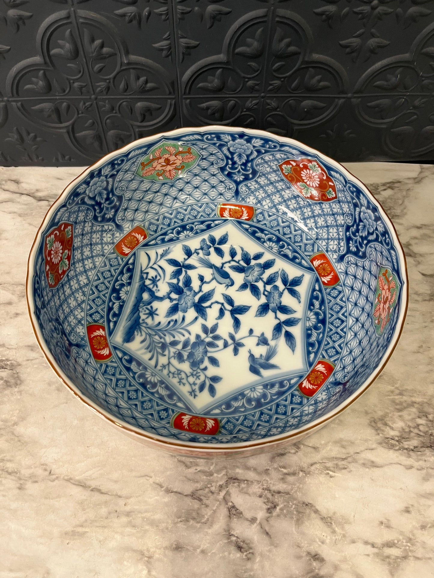 Vintage Imari Japanese Bowl Large