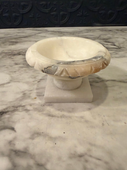 Small Alabaster Pedestal Bowl