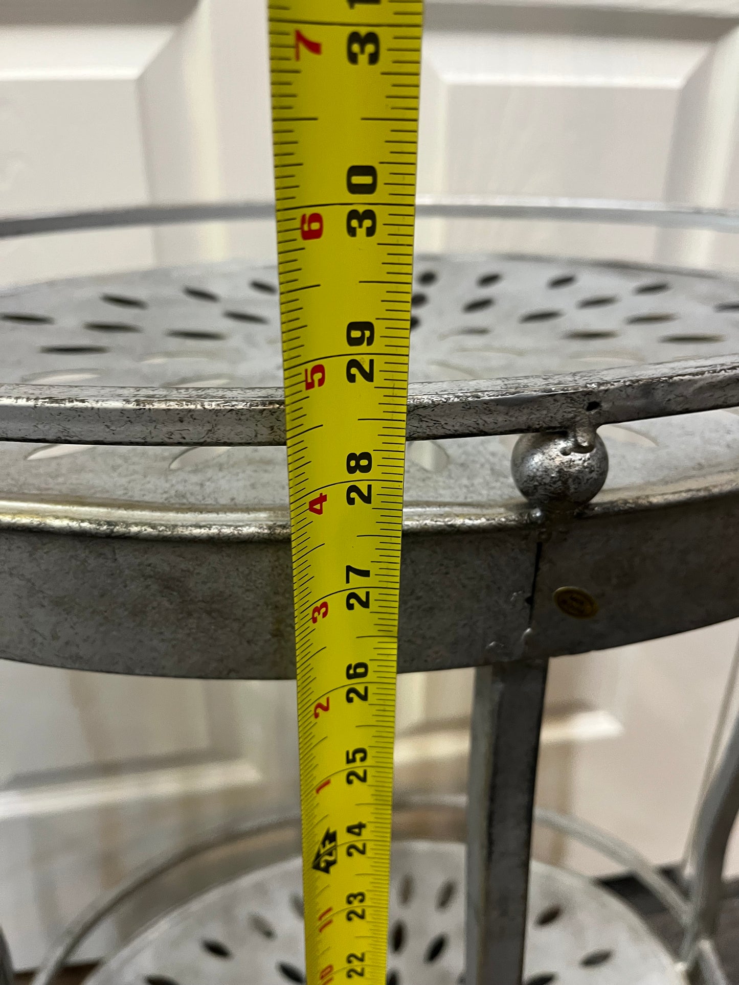 Two Tier Metal Plant Stand with Cutouts