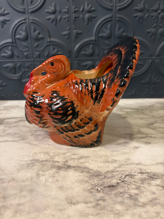 Vintage Ceramic Turkey Planter
