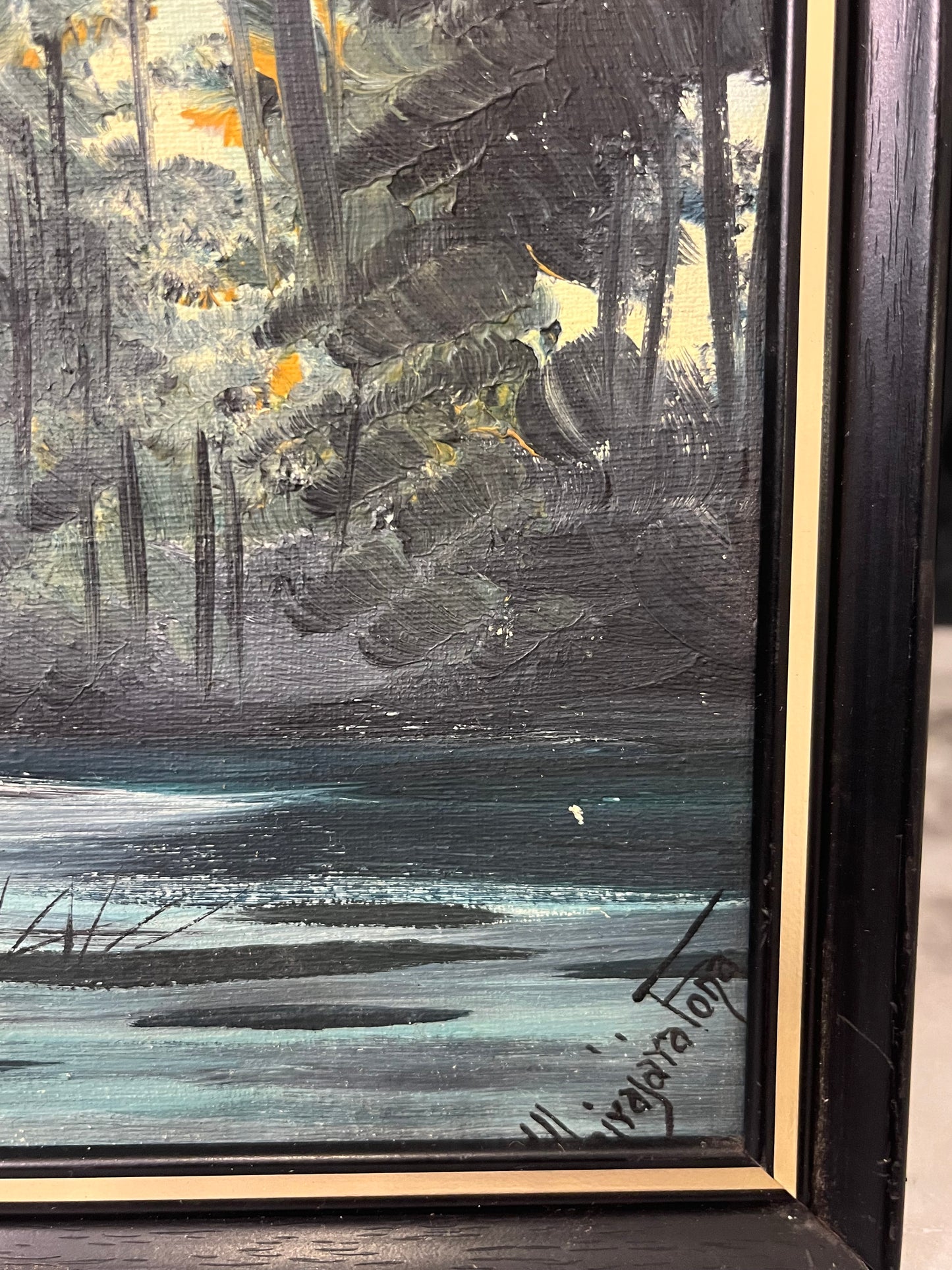 Green and Blue Seascape Painting