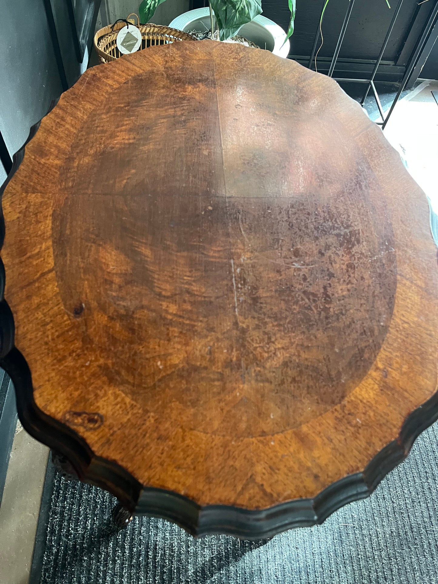 Antique French Walnut carved wood table