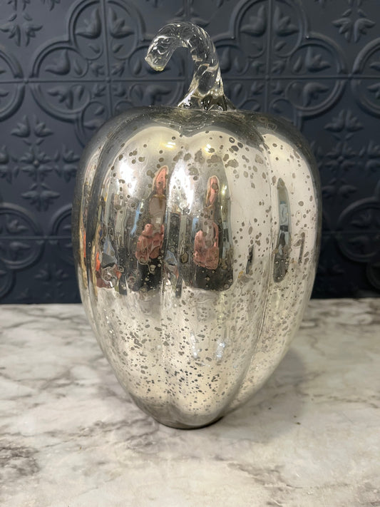 Mercury Glass Tall Pumpkin