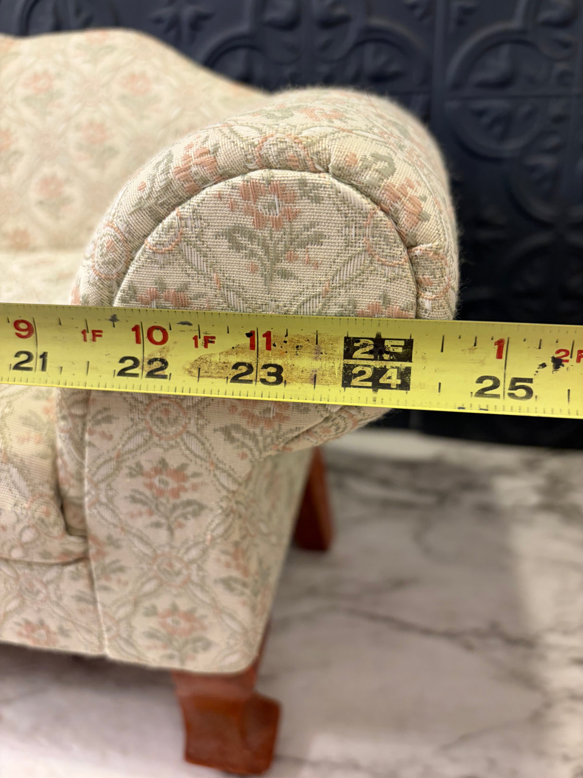 Vintage Doll Cream Floral Sofa