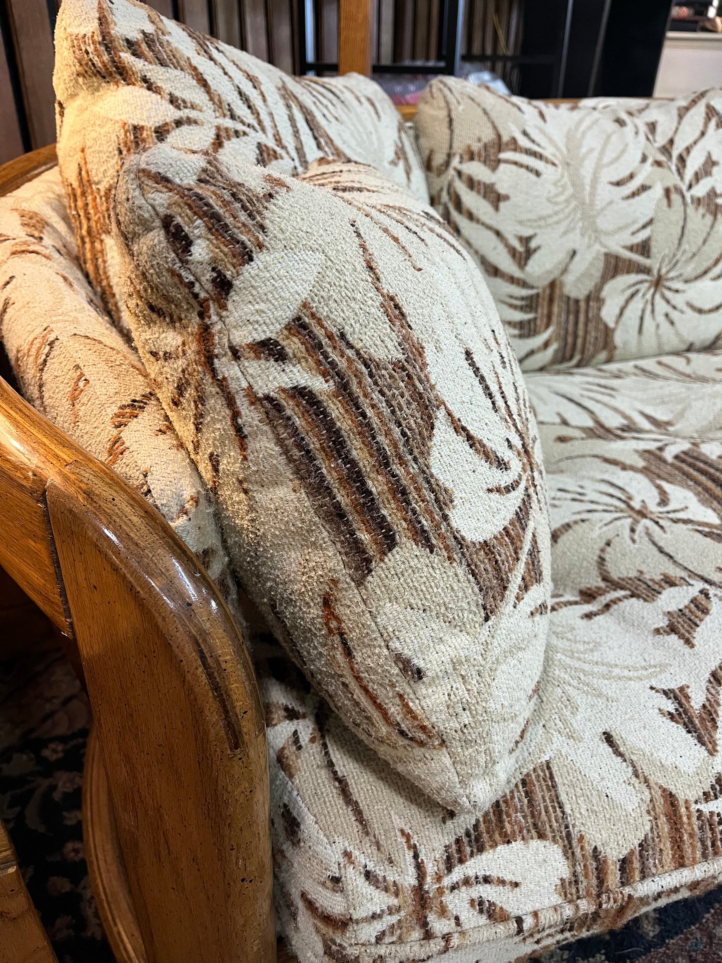 1970's Oak Benwood Loveseat by Howard