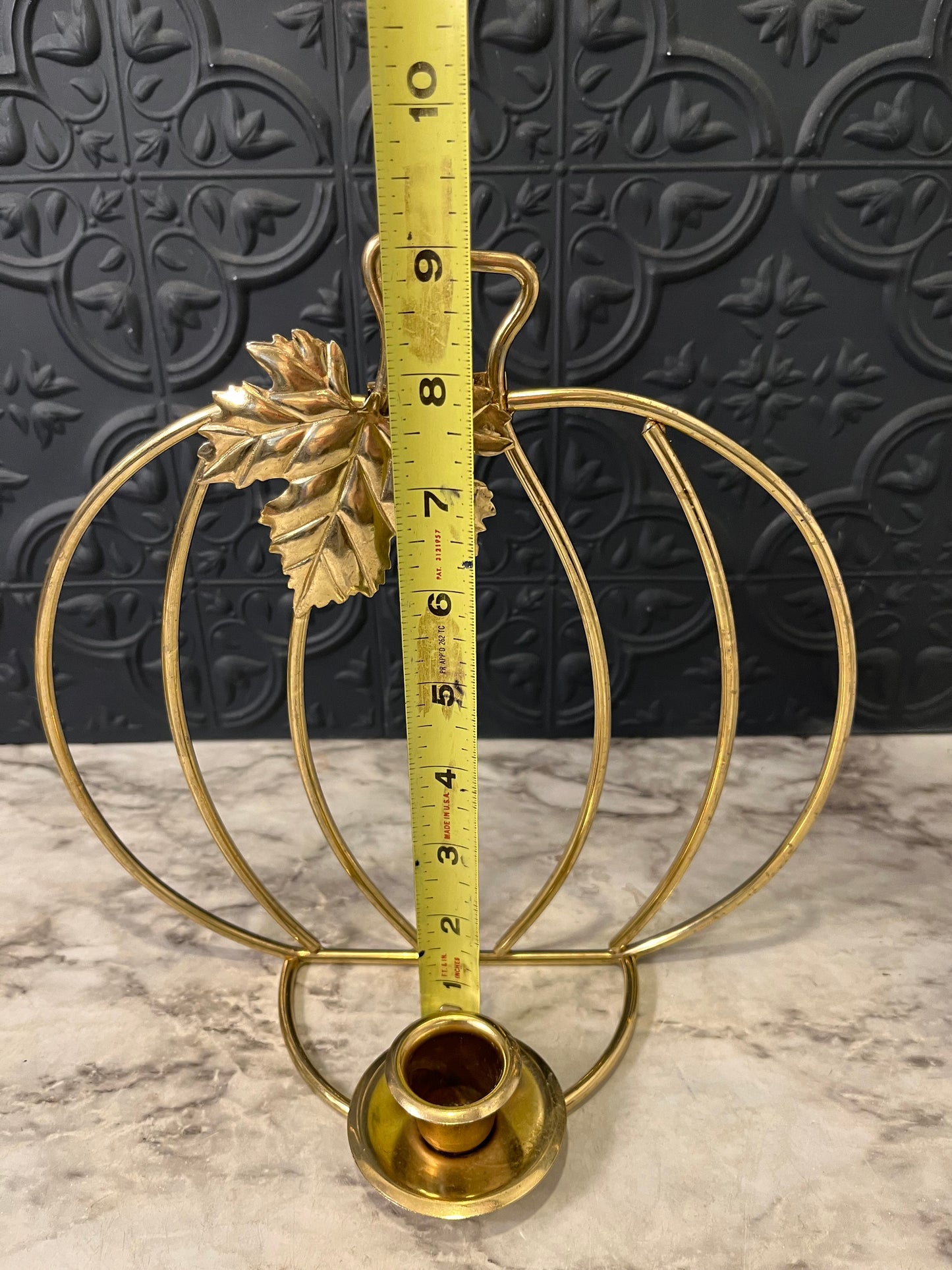 Brass Pumpkin Candle Holder/Sconce