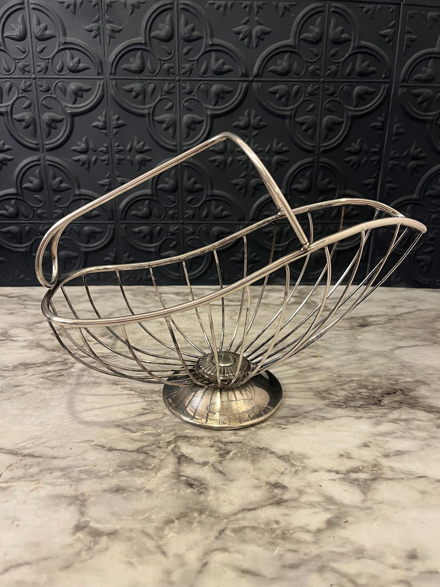 Silver Plate Wine Basket