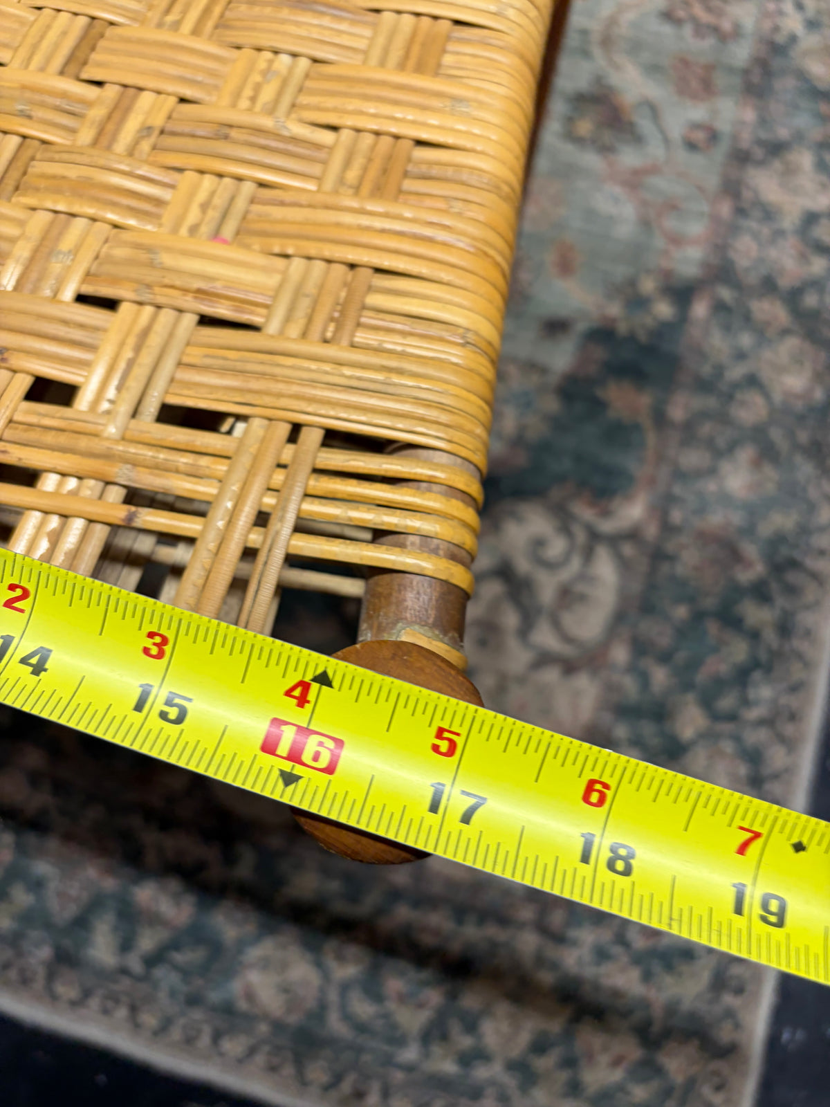 Small Ladder Back Wood Chair with Woven Seat