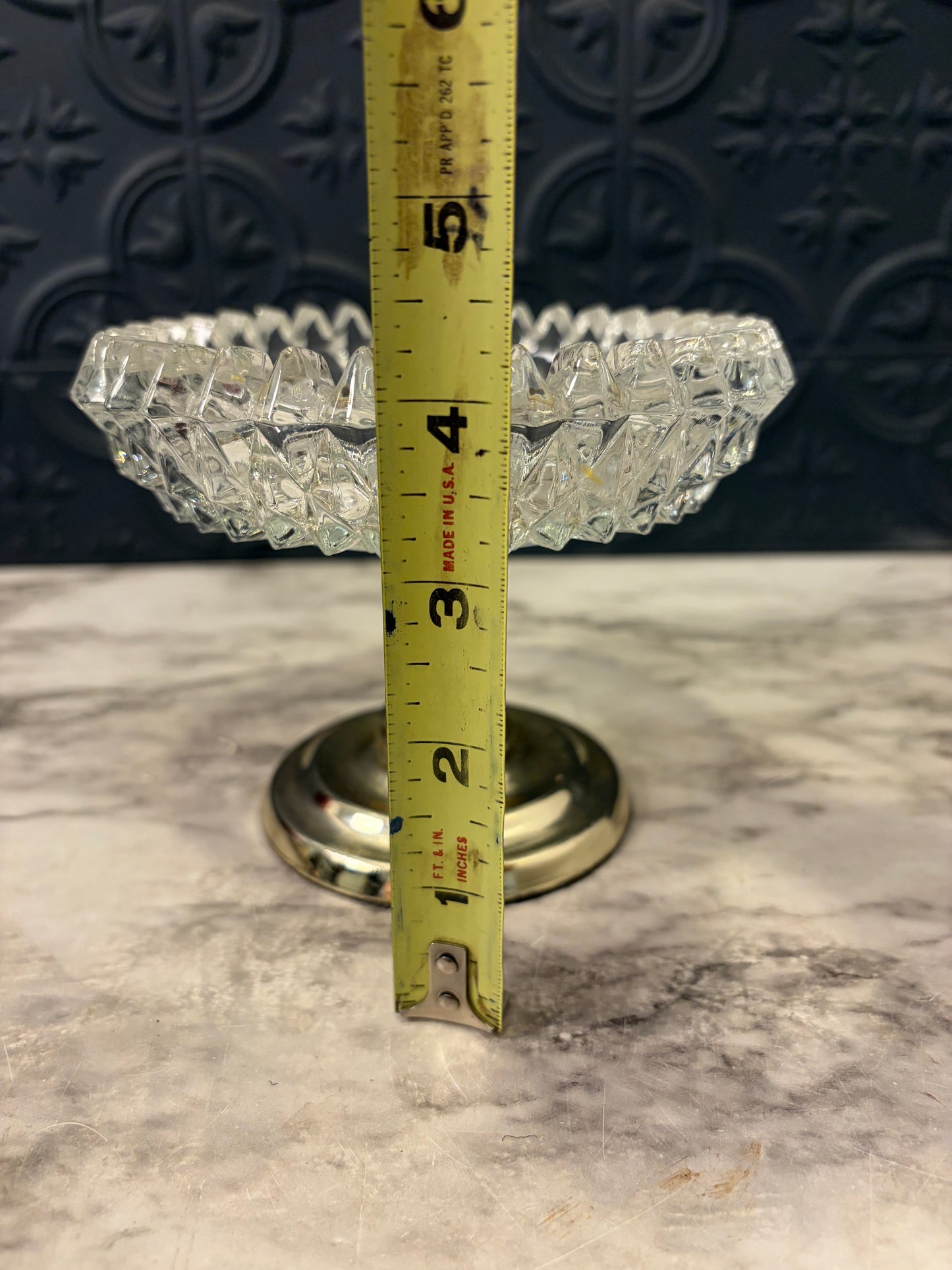 Sawtooth Glass Pedestal Dish