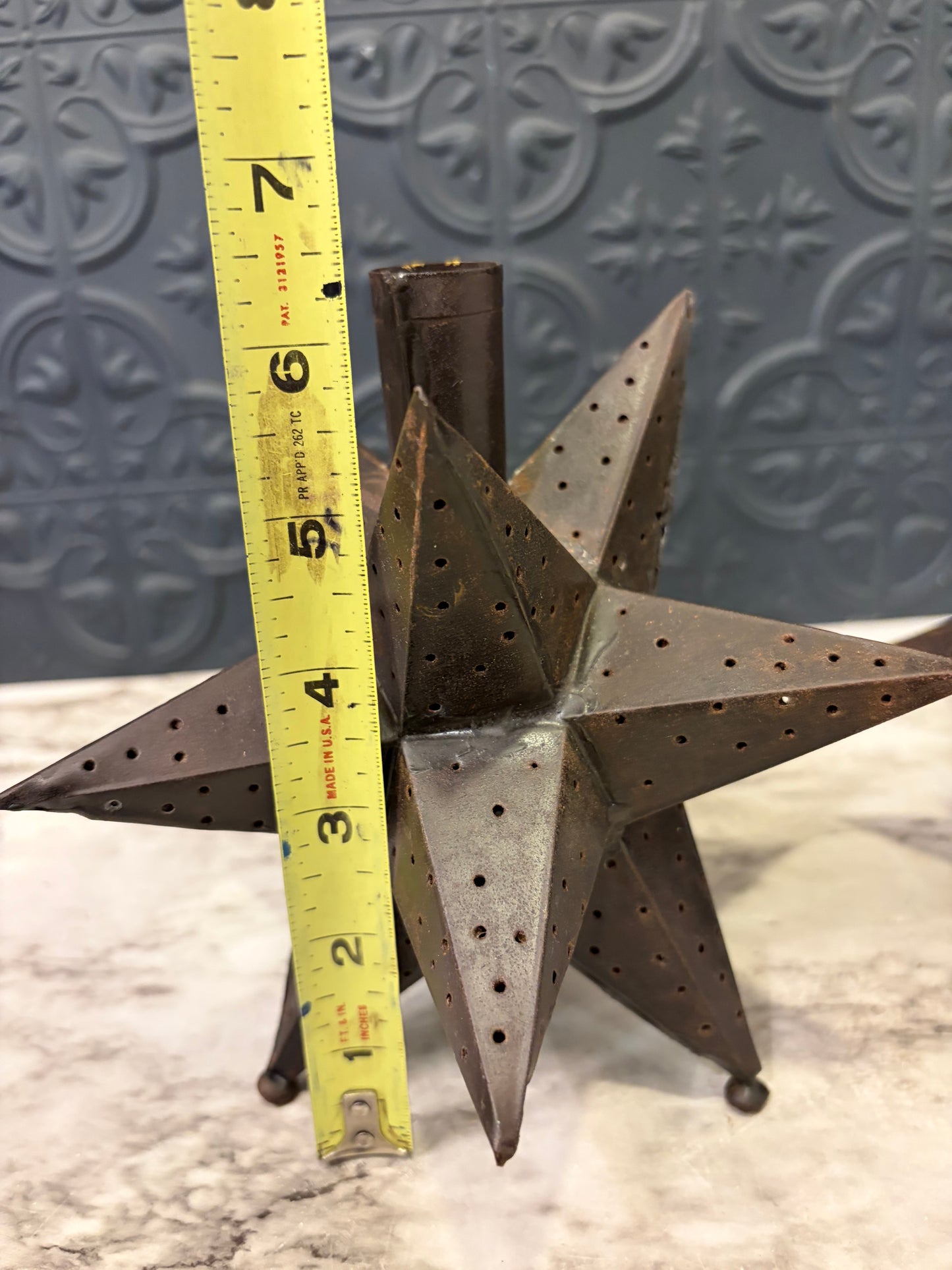 Metal Moravian Star Candle Holder Set of 2