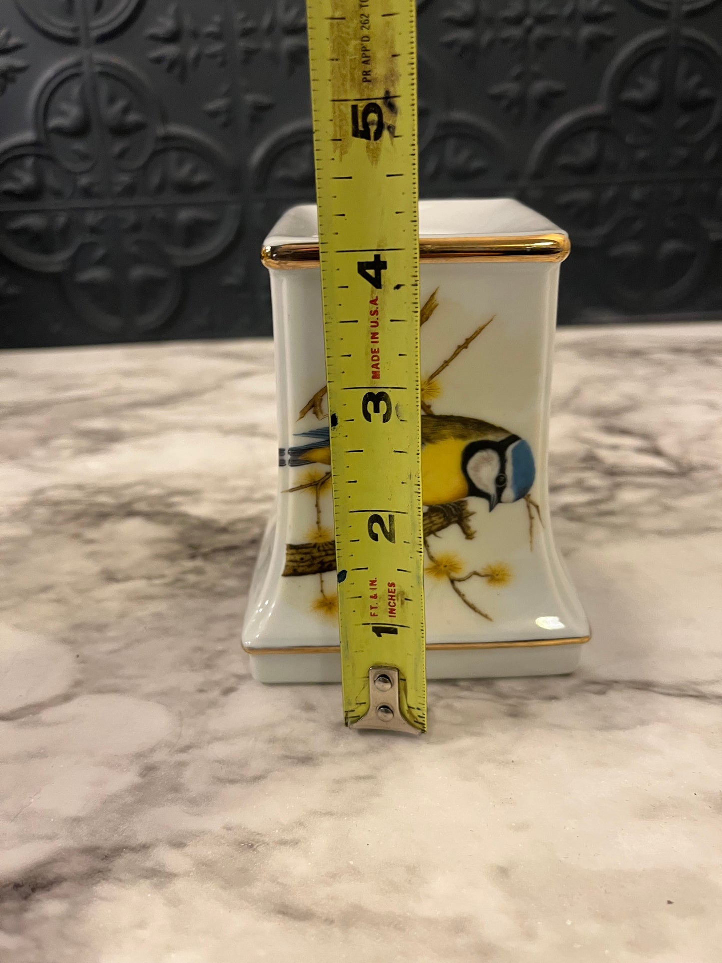 Enesco Porcelain Bird Candle Holder