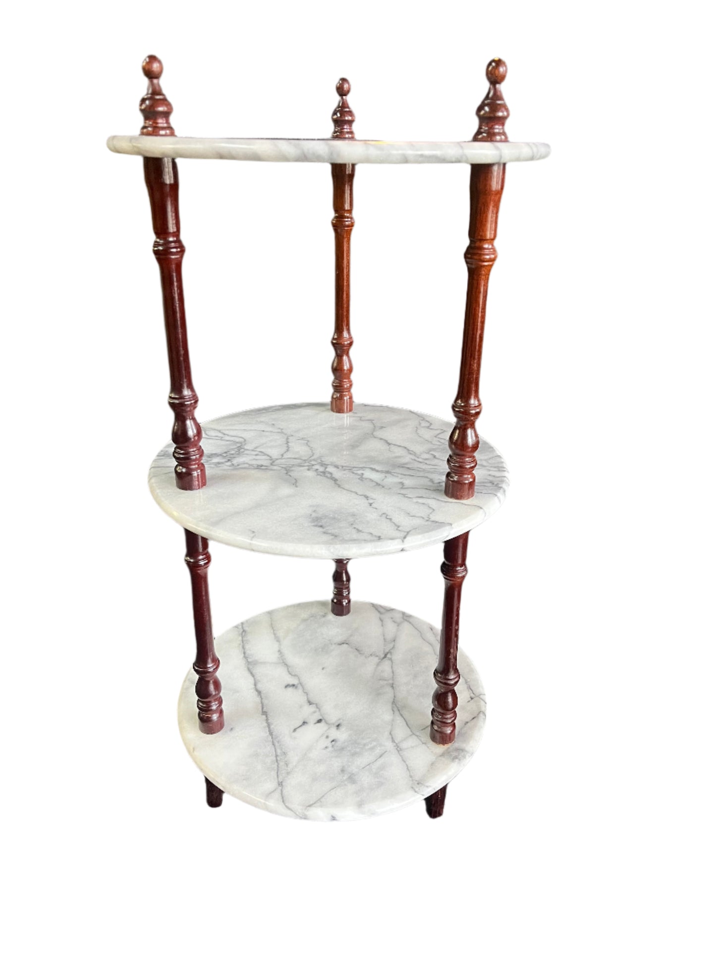 Round Marble three Tier Stand