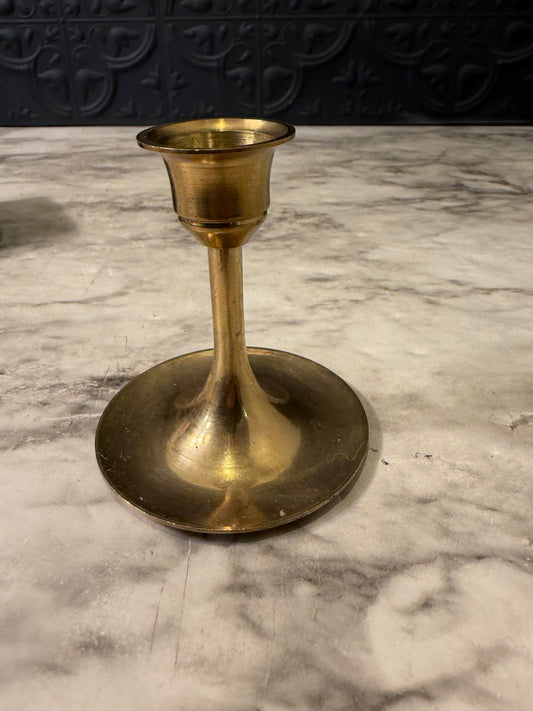 3" Skinny Brass Candle HOlder