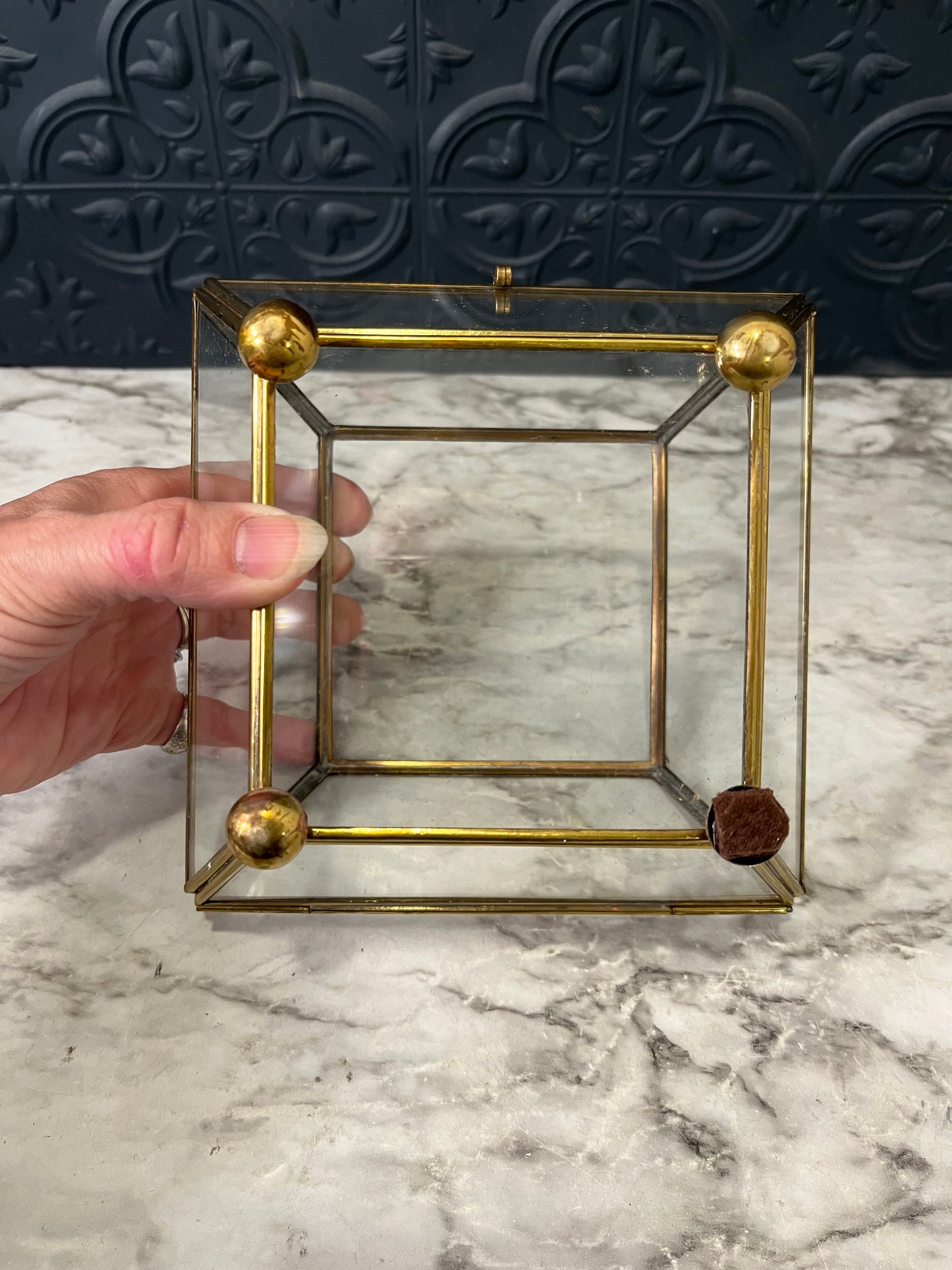 Brass and Glass Curio Display Box