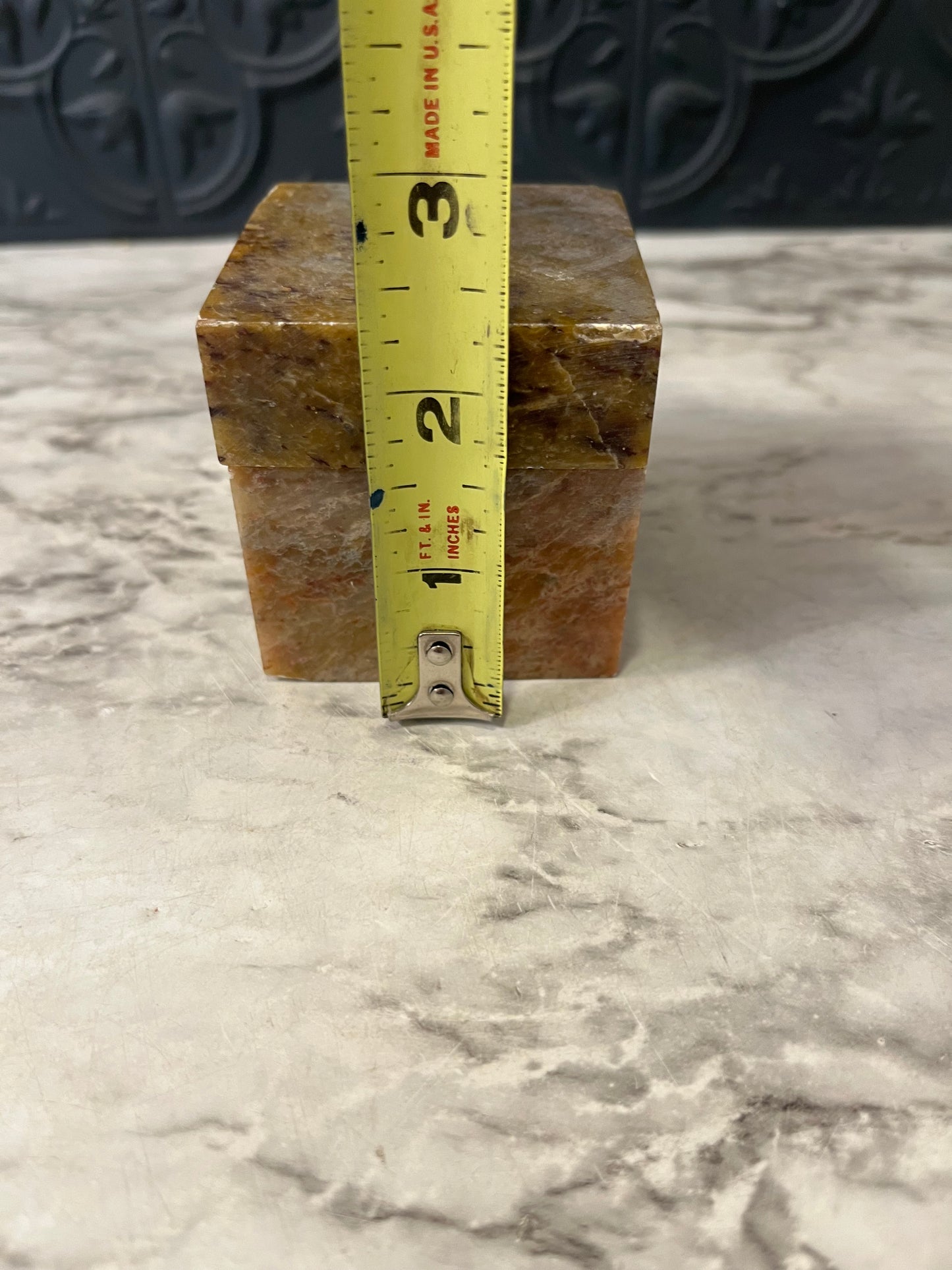Stone Cube Trinket Box