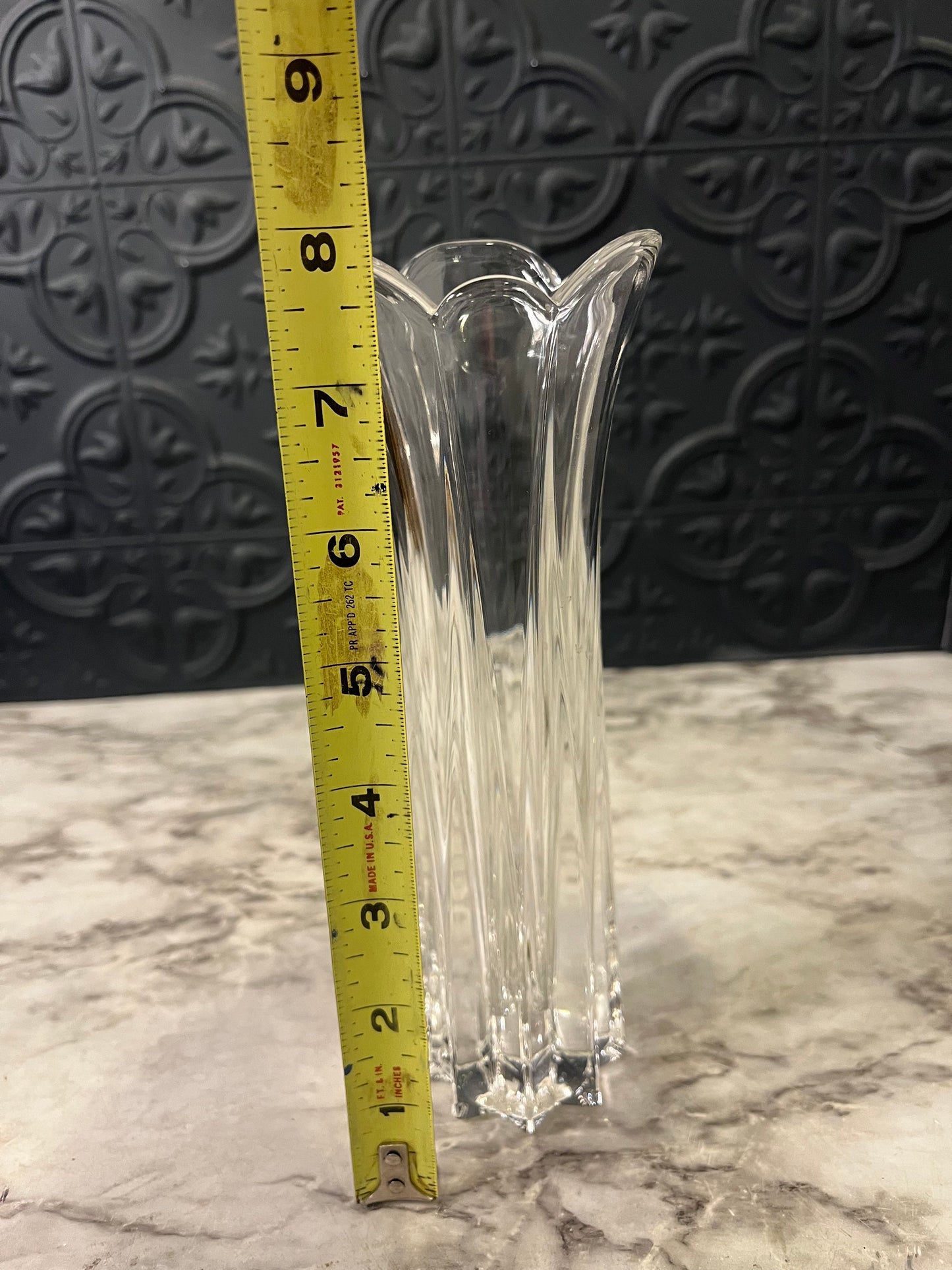Crystal Glass Mikasa 8" bud Vase