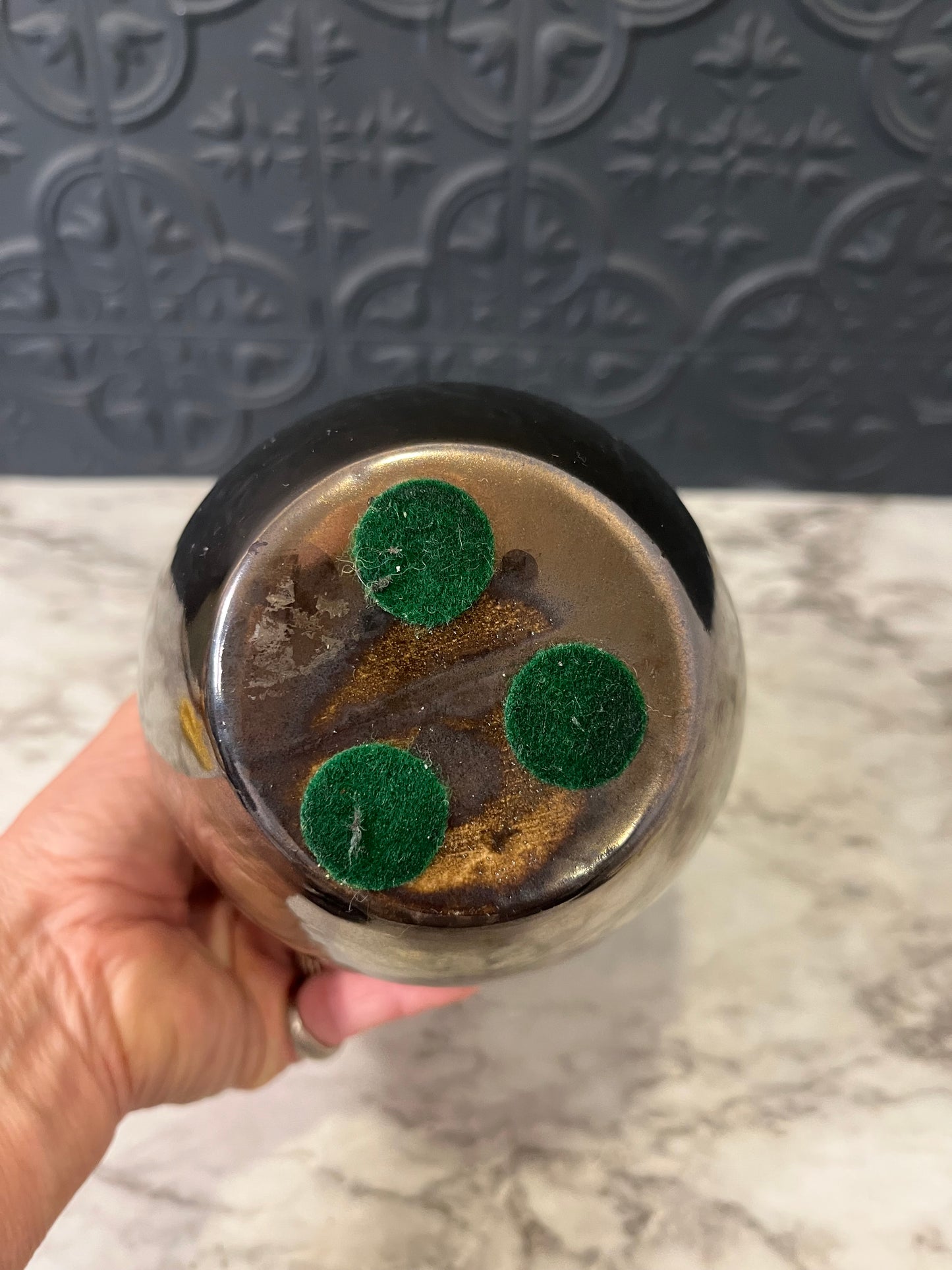 Bronze Metallic Round planter