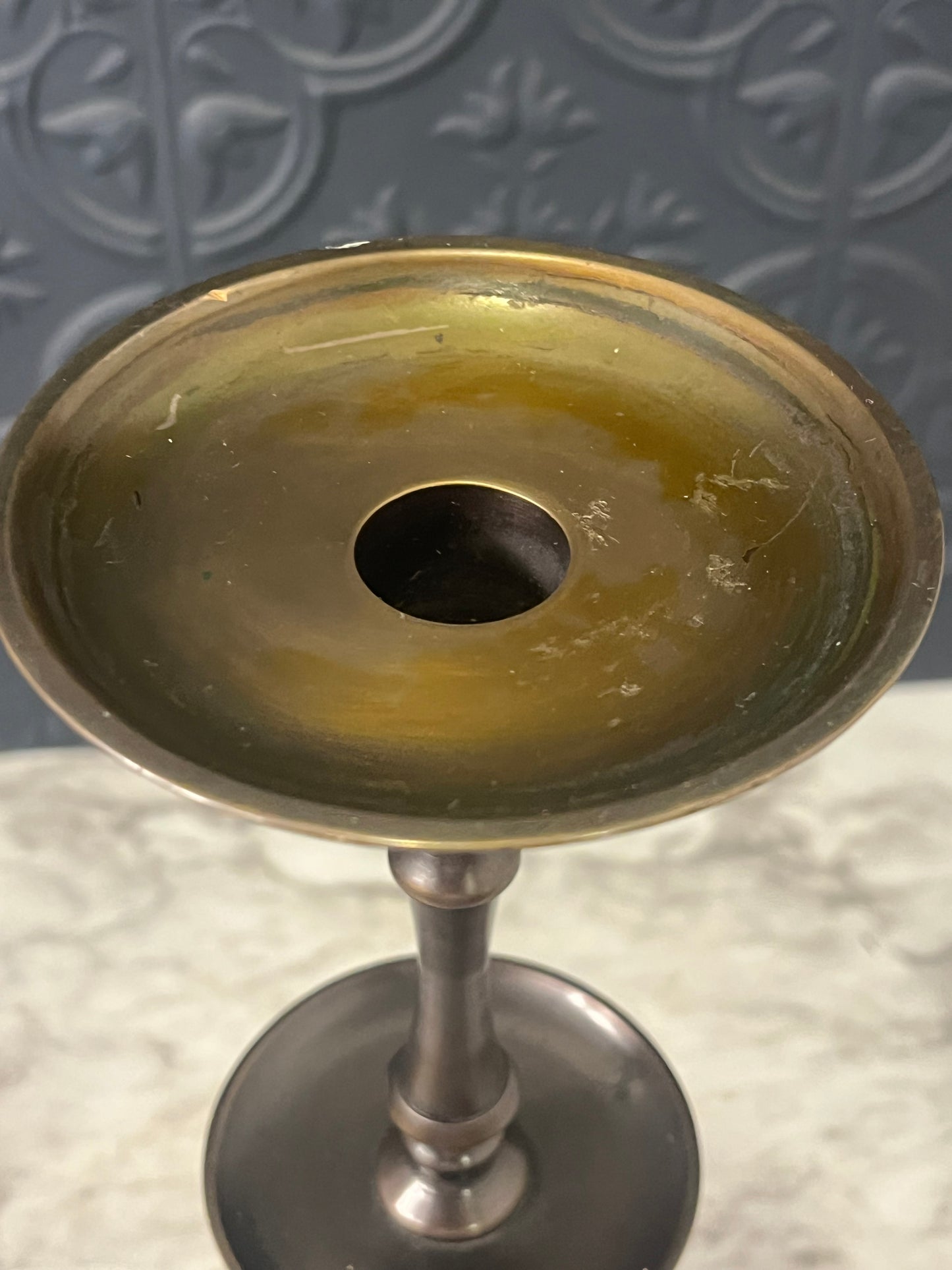 Bronze Pillar/candle Holder