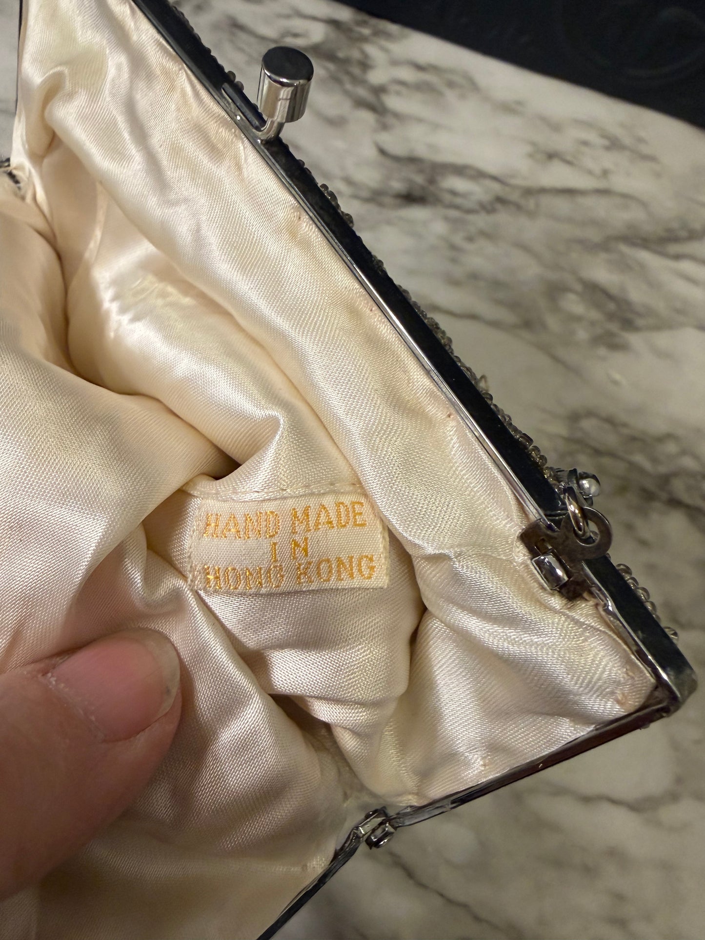 Vintage Silver Lame Clutch